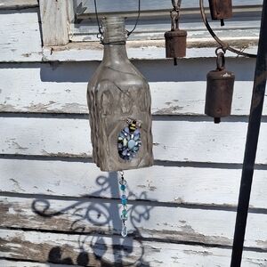 Handmade Rustic Hanging Bottle Wind Chime